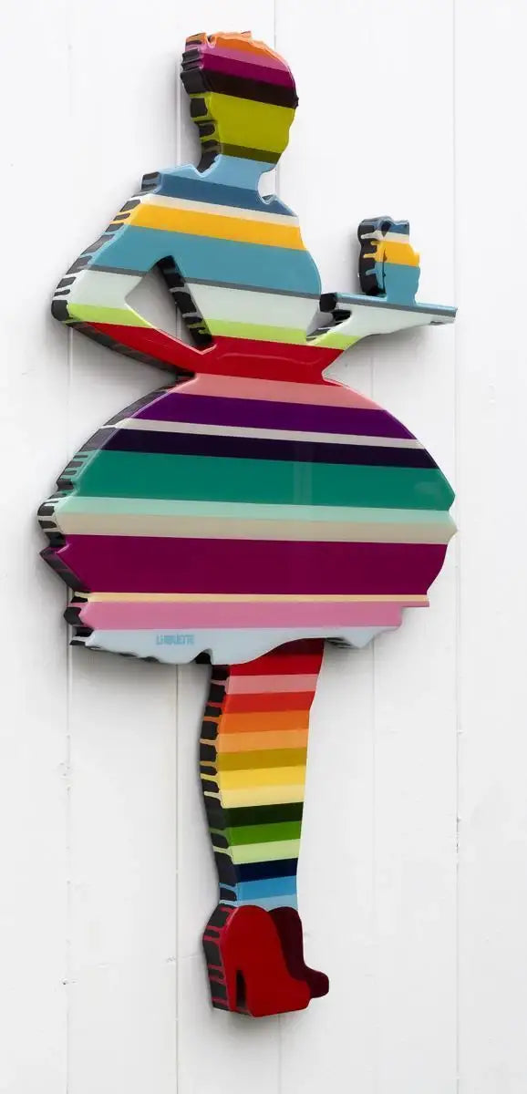 Last Orders Miniature Striped ( Gloss Resin ) - Original Wall Sculpture - SOLD by artist Lhouette - Wyecliffe Galleries
