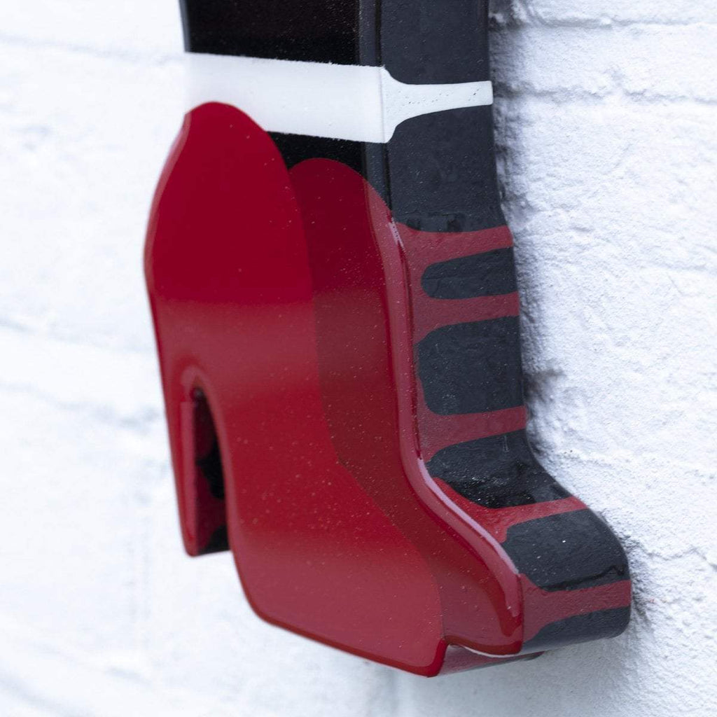 Last Orders Miniature Wall Sculpture Light & Dark Striped - Original - SOLD by artist Lhouette - Wyecliffe Galleries