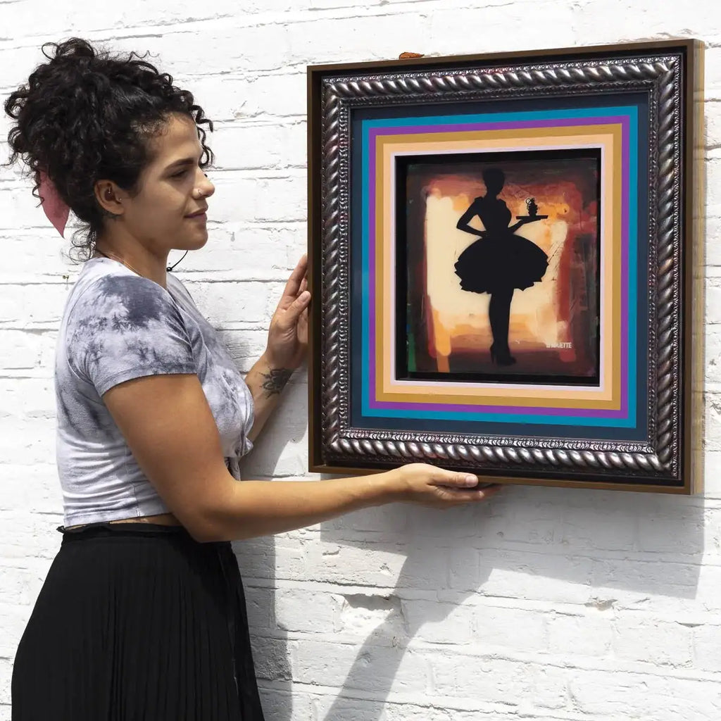 Last Orders Mixer - Creme Orange - Original - SOLD by artist Lhouette - Wyecliffe Galleries