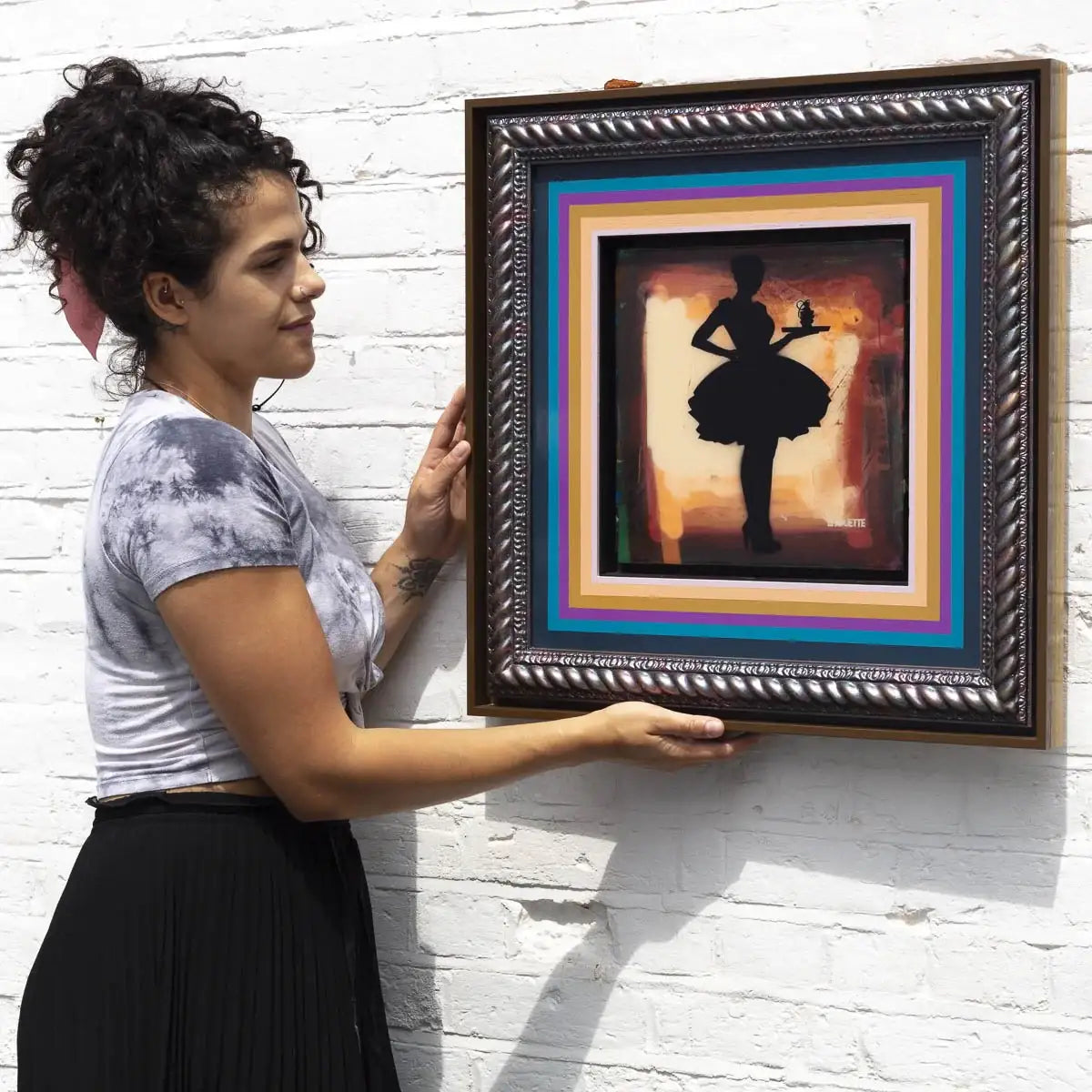 Last Orders Mixer - Creme Orange - Original - SOLD by artist Lhouette - Wyecliffe Galleries