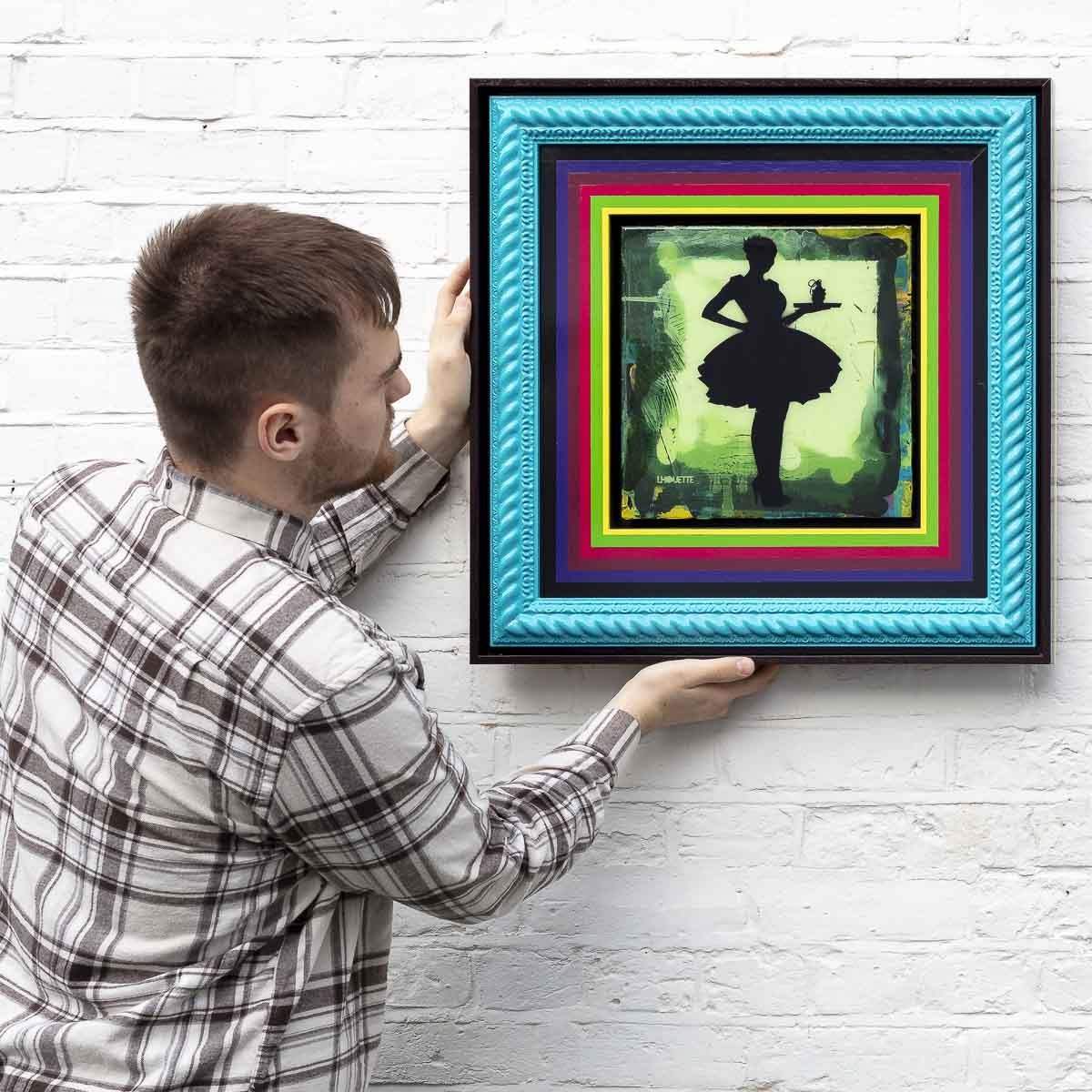 Last Orders Mixer (Fern Green) - Original by artist Lhouette - Wyecliffe Galleries