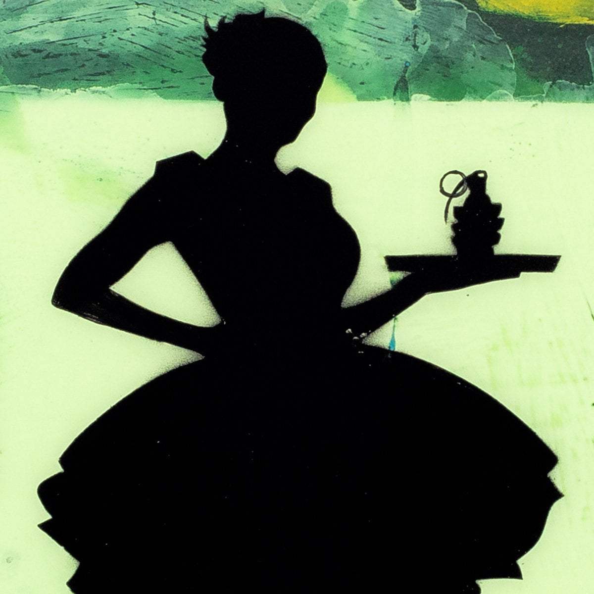 Last Orders Mixer (Fern Green) - Original by artist Lhouette - Wyecliffe Galleries