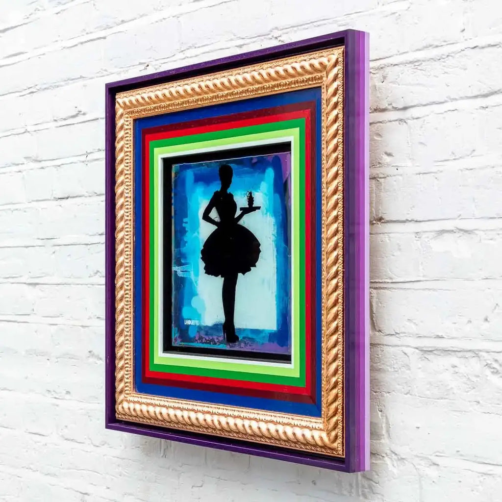 Last Orders Mixer - Fresh Blue - Original - SOLD by artist Lhouette - Wyecliffe Galleries