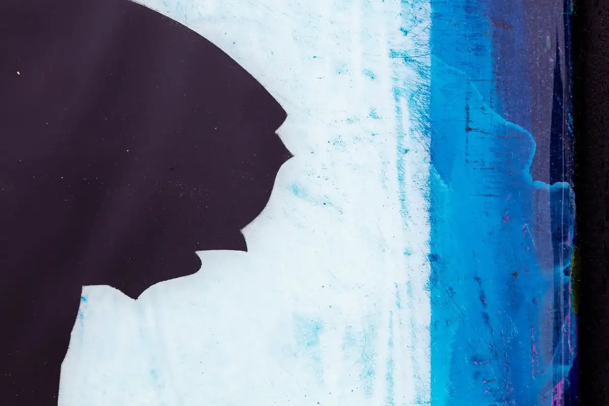 Last Orders Mixer - Fresh Blue - Original - SOLD by artist Lhouette - Wyecliffe Galleries