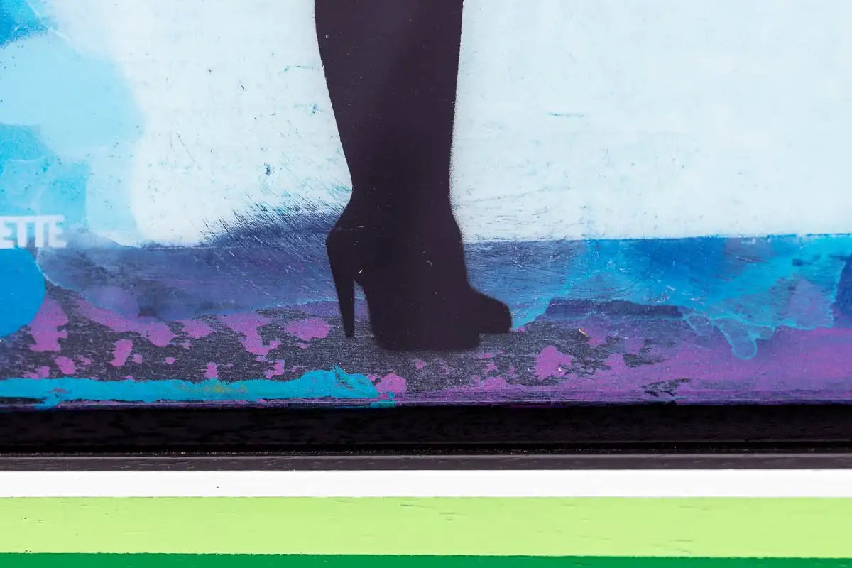 Last Orders Mixer - Fresh Blue - Original - SOLD by artist Lhouette - Wyecliffe Galleries