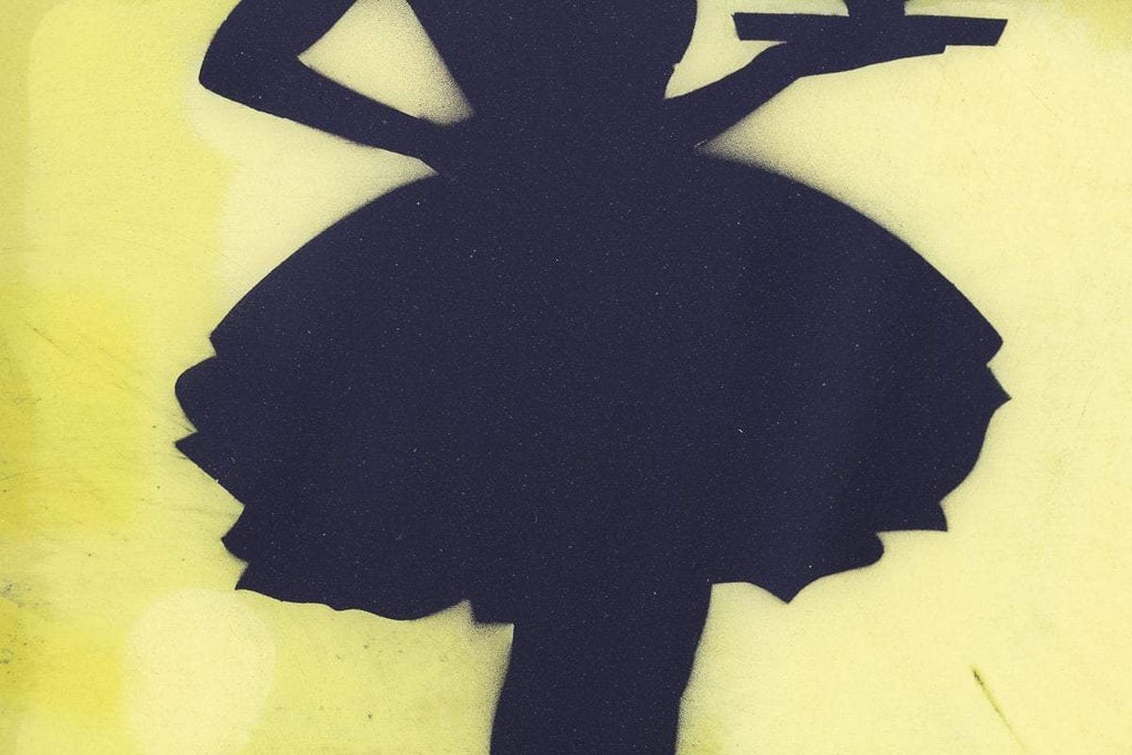 Last Orders Mixer - Lime Green - Original - SOLD by artist Lhouette - Wyecliffe Galleries