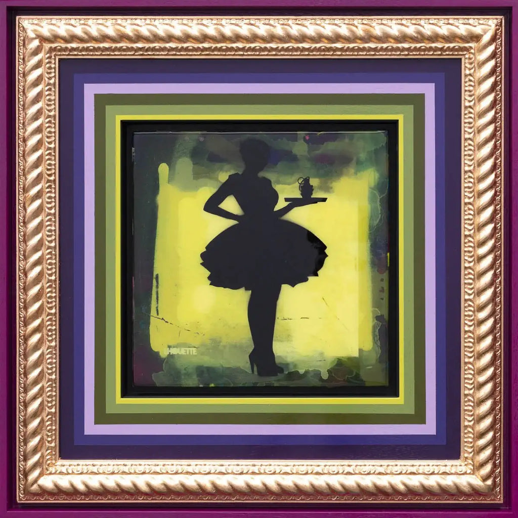 Last Orders Mixer - Lime Green - Original - SOLD by artist Lhouette - Wyecliffe Galleries