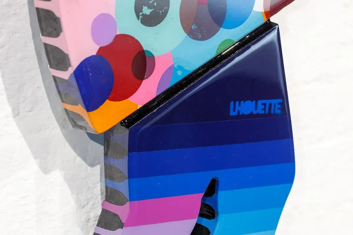 Little Miss Sunshine Distressed Polka - 2 piece Miniature Wall Sculpture - Original - SOLD by artist Lhouette - Wyecliffe Galleries