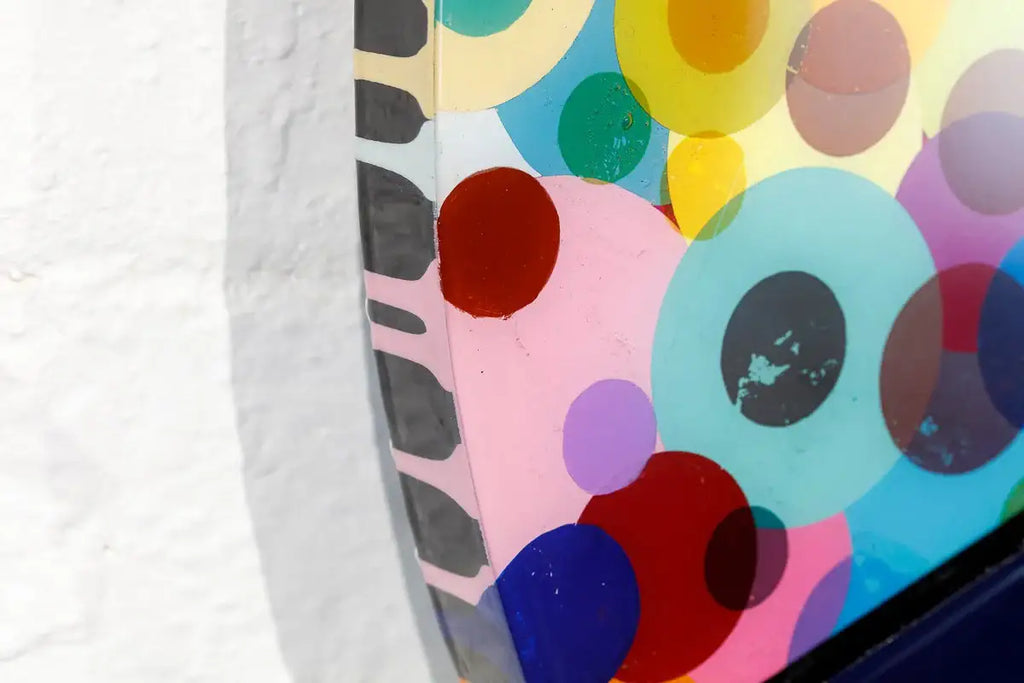 Little Miss Sunshine Distressed Polka - 2 piece Miniature Wall Sculpture - Original - SOLD by artist Lhouette - Wyecliffe Galleries