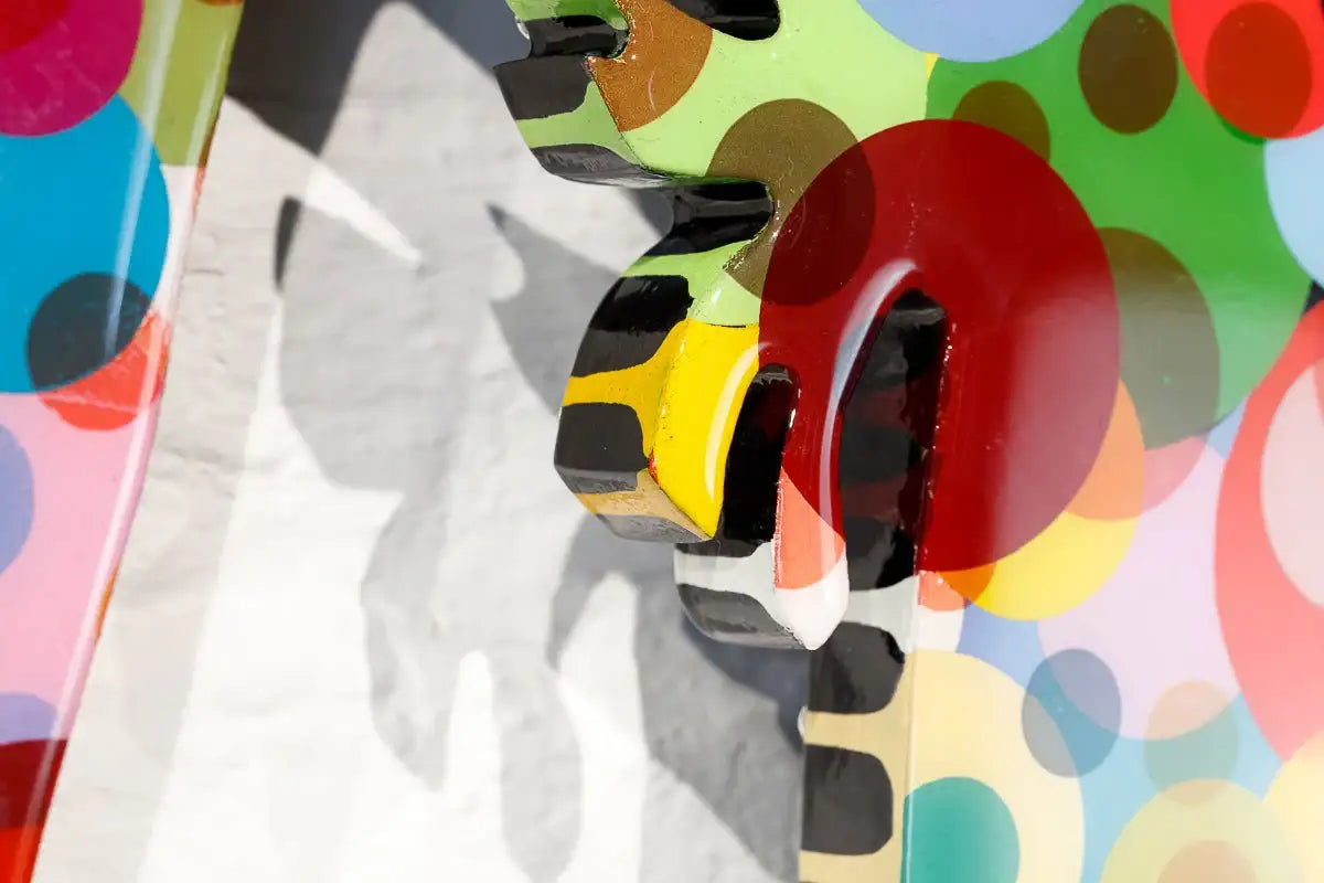 Little Miss Sunshine Distressed Polka - 2 piece Miniature Wall Sculpture - Original - SOLD by artist Lhouette - Wyecliffe Galleries