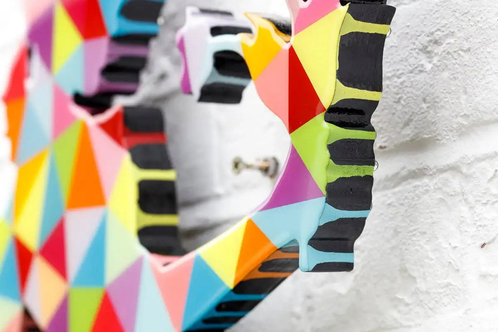 Little Miss Sunshine Floral - Geometric Miniature Wall Sculpture - SOLD by artist Lhouette - Wyecliffe Galleries