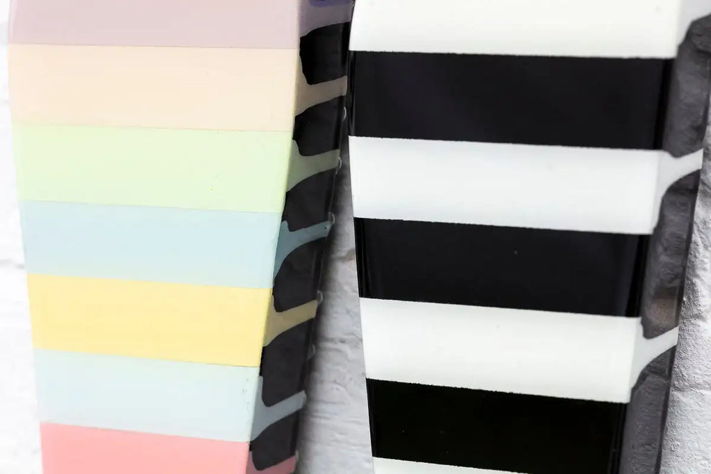 Little Miss Sunshine Floral Medium Wall Sculpture - Geometric Striped - SOLD by artist Lhouette - Wyecliffe Galleries