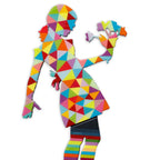 Little Miss Sunshine - Flowers and Geo - Original Wall Sculpture - SOLD by artist Lhouette - Wyecliffe Galleries