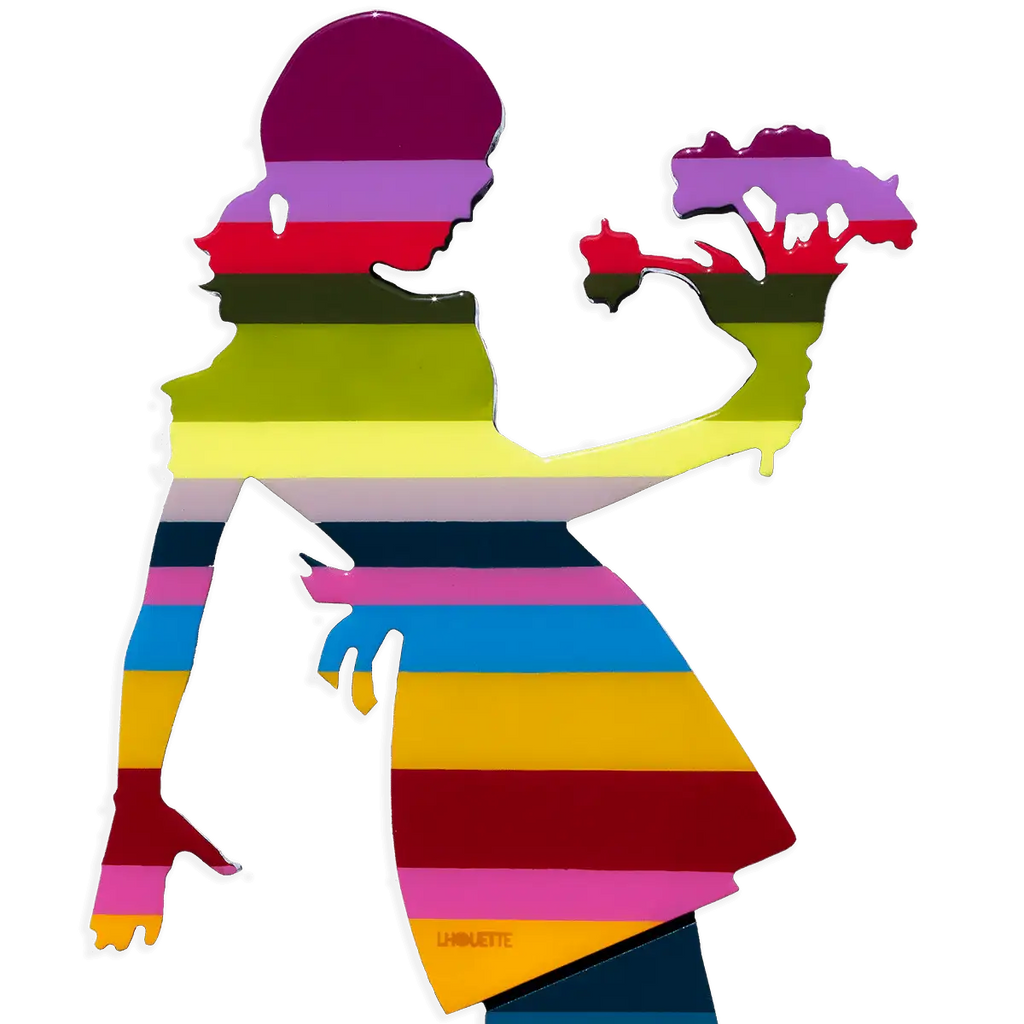 Little Miss Sunshine Flowers - Original Wall Sculpture - SOLD by artist Lhouette - Wyecliffe Galleries