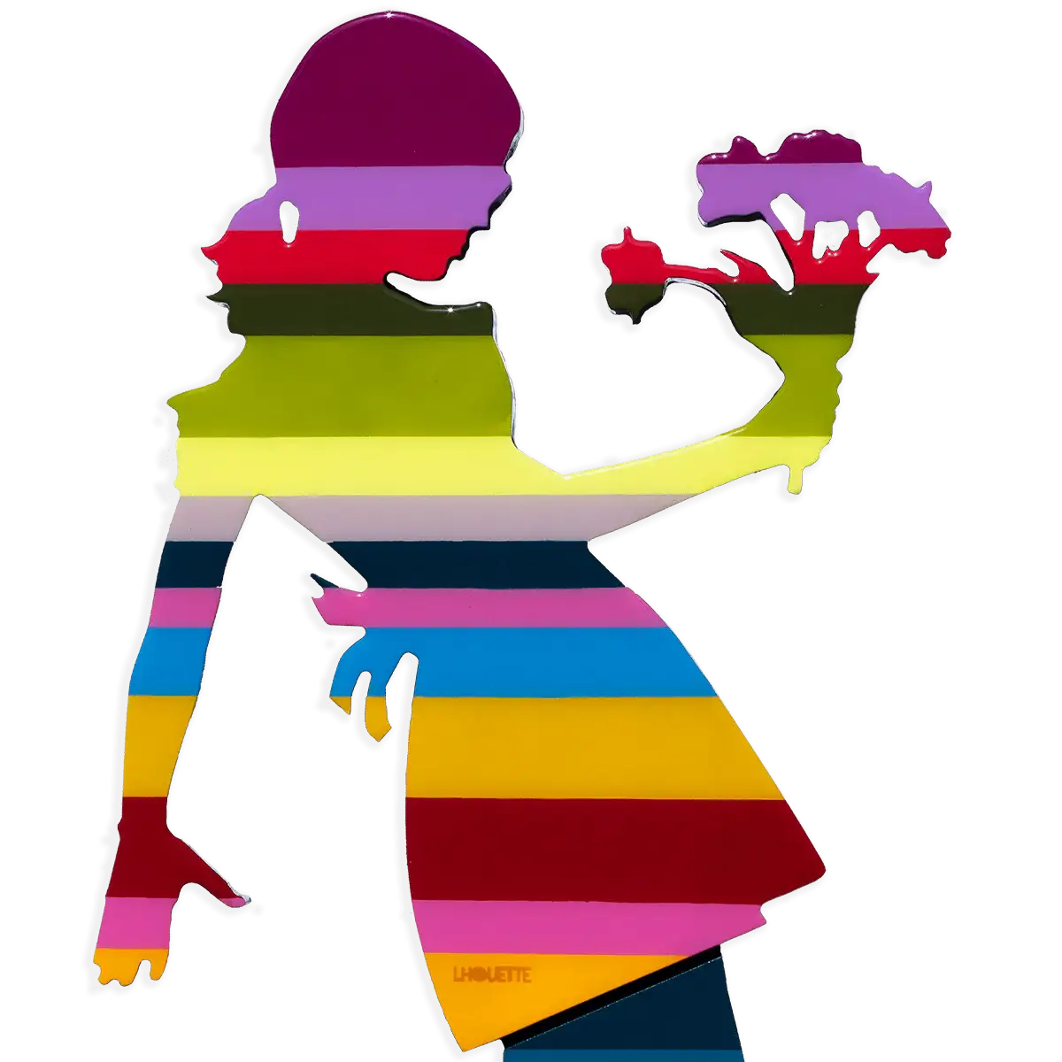 Little Miss Sunshine Flowers - Original Wall Sculpture - SOLD by artist Lhouette - Wyecliffe Galleries