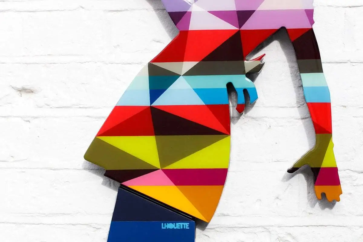 Little Miss Sunshine Geo Matte - Original Wall Sculpture - SOLD by artist Lhouette - Wyecliffe Galleries