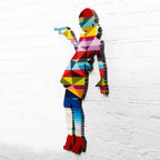 Little Miss Sunshine Geo Matte - Original Wall Sculpture - SOLD by artist Lhouette - Wyecliffe Galleries