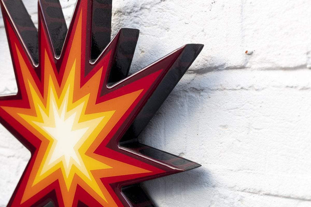 Little Miss Sunshine Striped - Two Part Wall Sculpture - Original - SOLD by artist Lhouette - Wyecliffe Galleries