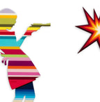 Little Miss Sunshine Striped - Two Part Wall Sculpture - Original - SOLD by artist Lhouette - Wyecliffe Galleries