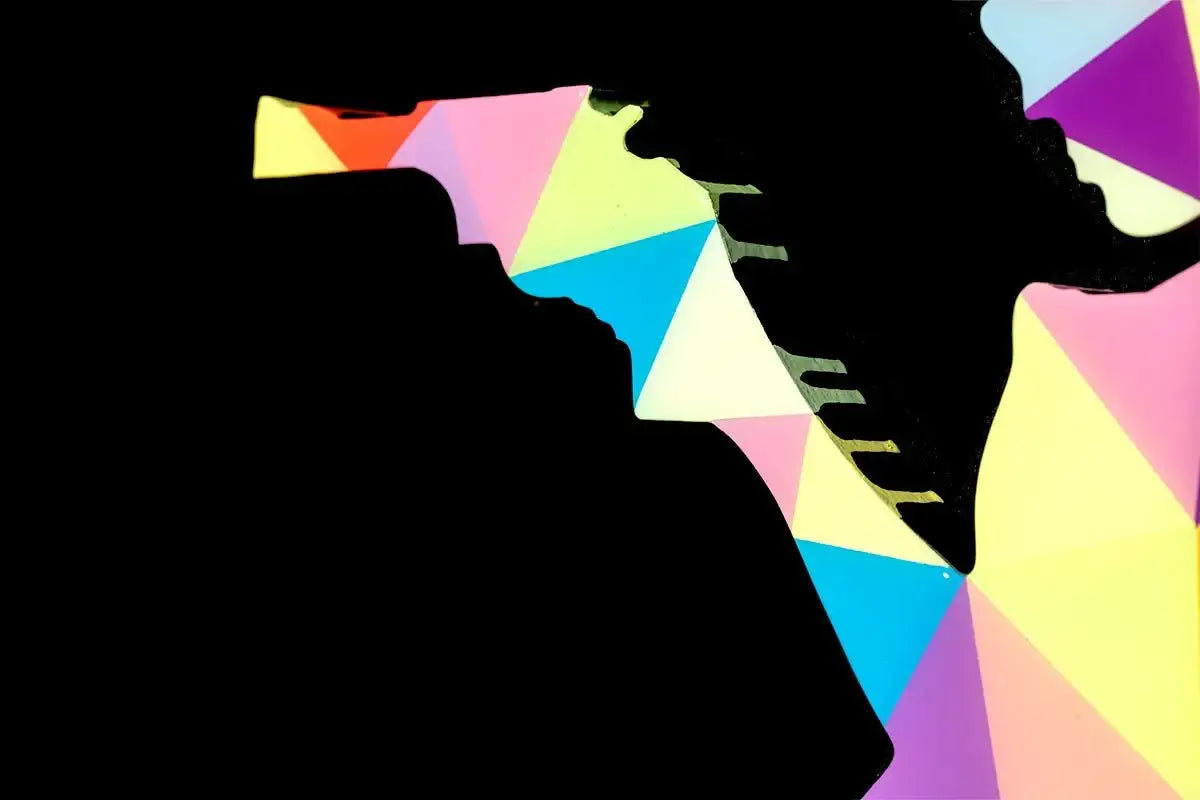 Little Miss Sunshine Pastel Geometric - Original Wall Sculpture - SOLD by artist Lhouette - Wyecliffe Galleries