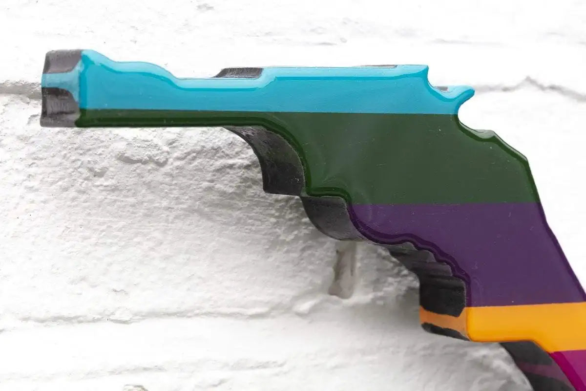 Little Miss Sunshine Mini - Multi Stripes - Original - SOLD by artist Lhouette - Wyecliffe Galleries