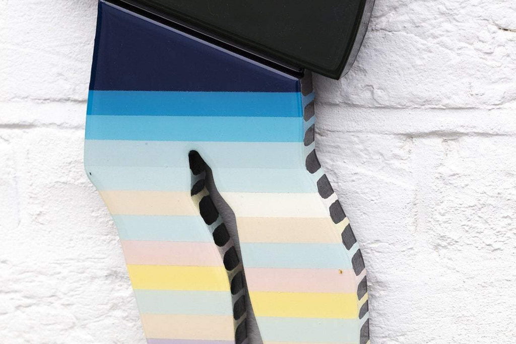 Little Miss Sunshine Mini - Multi Stripes - Original - SOLD by artist Lhouette - Wyecliffe Galleries