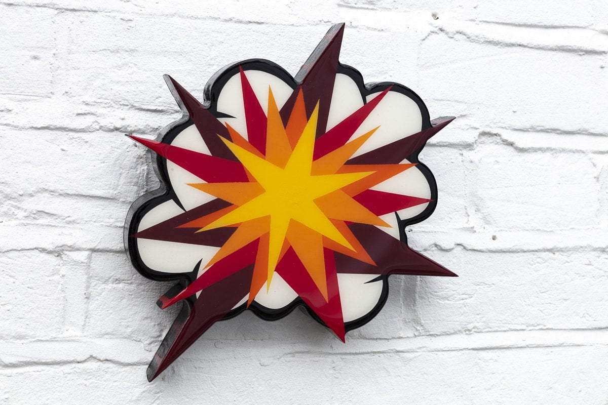 Little Miss Sunshine Mini - Multi Stripes - Original - SOLD by artist Lhouette - Wyecliffe Galleries