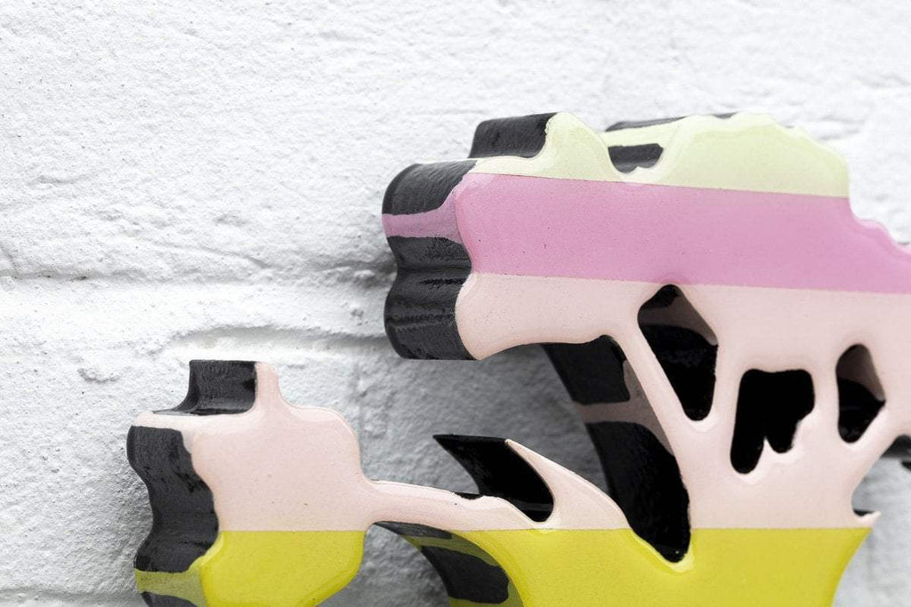 Little Miss Sunshine Miniature - Flowers and Stripes - Original - SOLD by artist Lhouette - Wyecliffe Galleries