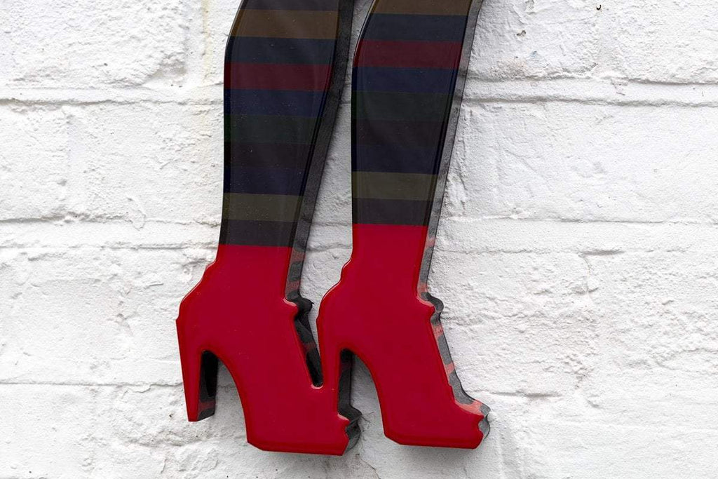 Little Miss Sunshine Miniature - Flowers and Stripes - Original - SOLD by artist Lhouette - Wyecliffe Galleries