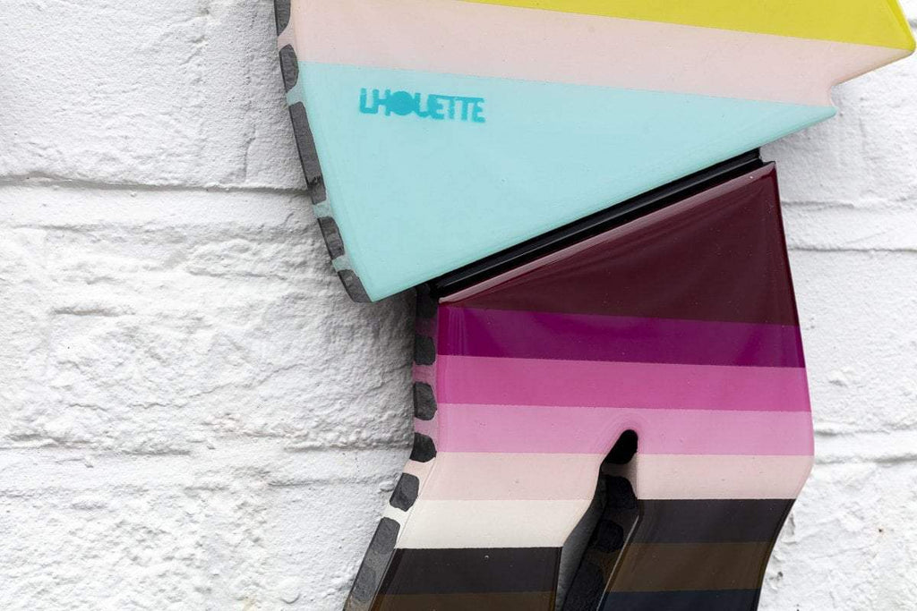 Little Miss Sunshine Miniature - Flowers and Stripes - Original - SOLD by artist Lhouette - Wyecliffe Galleries