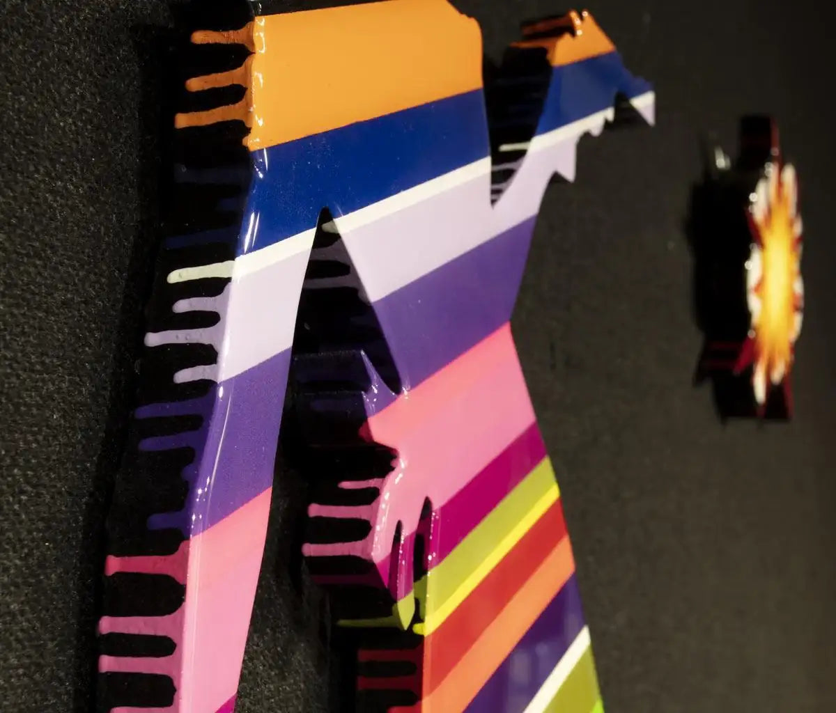 Little Miss Sunshine Striped - Original - SOLD by artist Lhouette - Wyecliffe Galleries