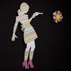 Little Miss Sunshine Miniature - Pastel - Original Wall Sculpture - SOLD by artist Lhouette - Wyecliffe Galleries