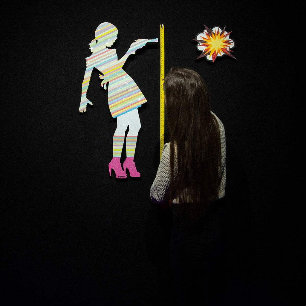 Little Miss Sunshine Miniature - Pastel - Original Wall Sculpture - SOLD by artist Lhouette - Wyecliffe Galleries