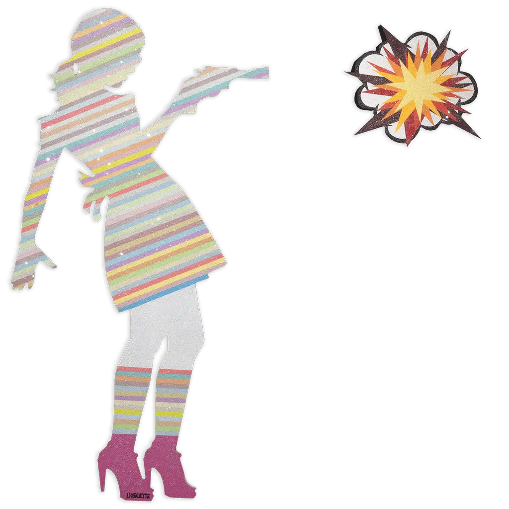 Little Miss Sunshine Miniature - Pastel - Original Wall Sculpture - SOLD by artist Lhouette - Wyecliffe Galleries