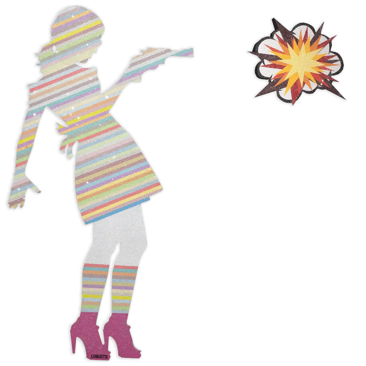 Little Miss Sunshine Miniature - Pastel - Original Wall Sculpture - SOLD by artist Lhouette - Wyecliffe Galleries