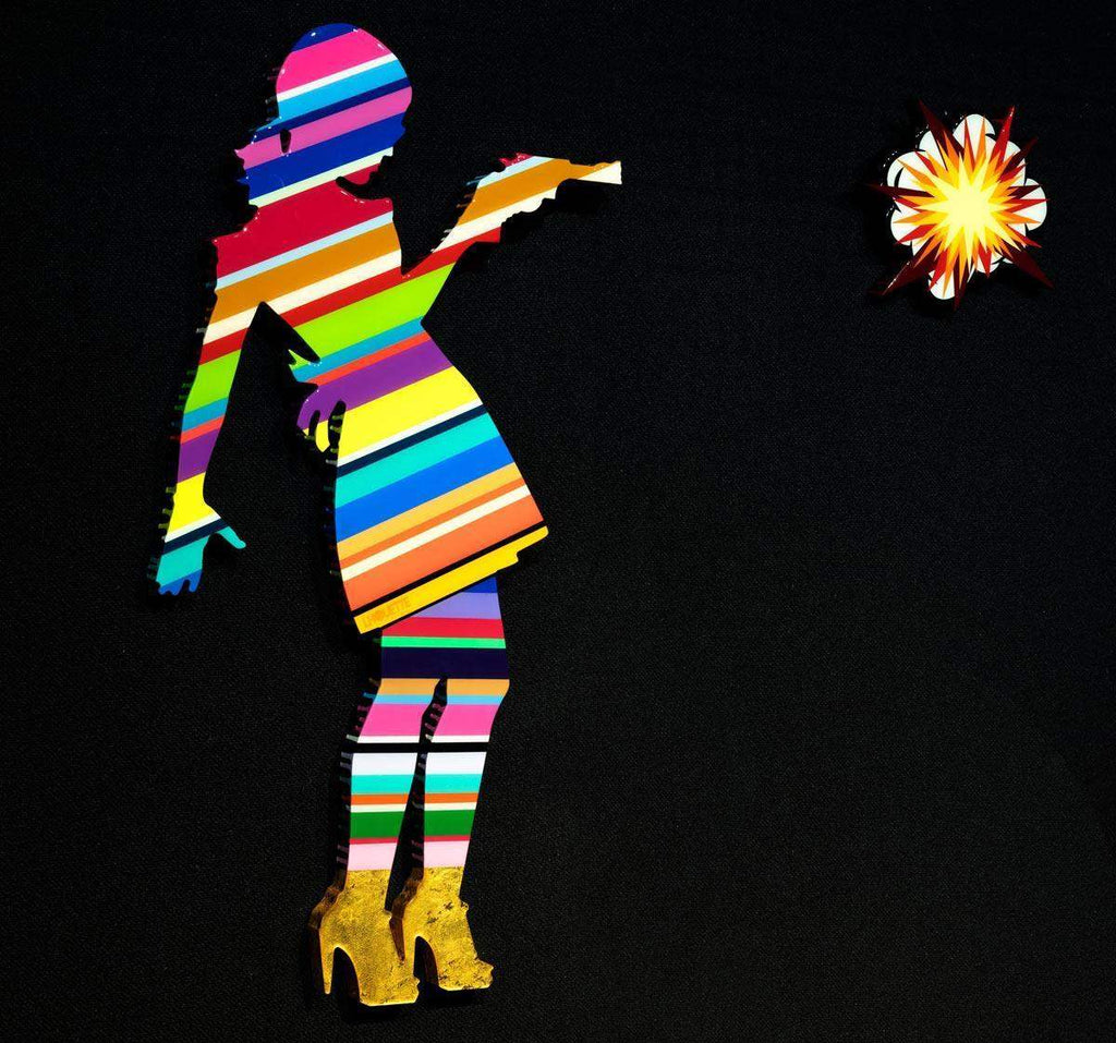 Little Miss Sunshine Sculpture (Gloss Resin) - Original Wall Sculpture - SOLD by artist Lhouette - Wyecliffe Galleries