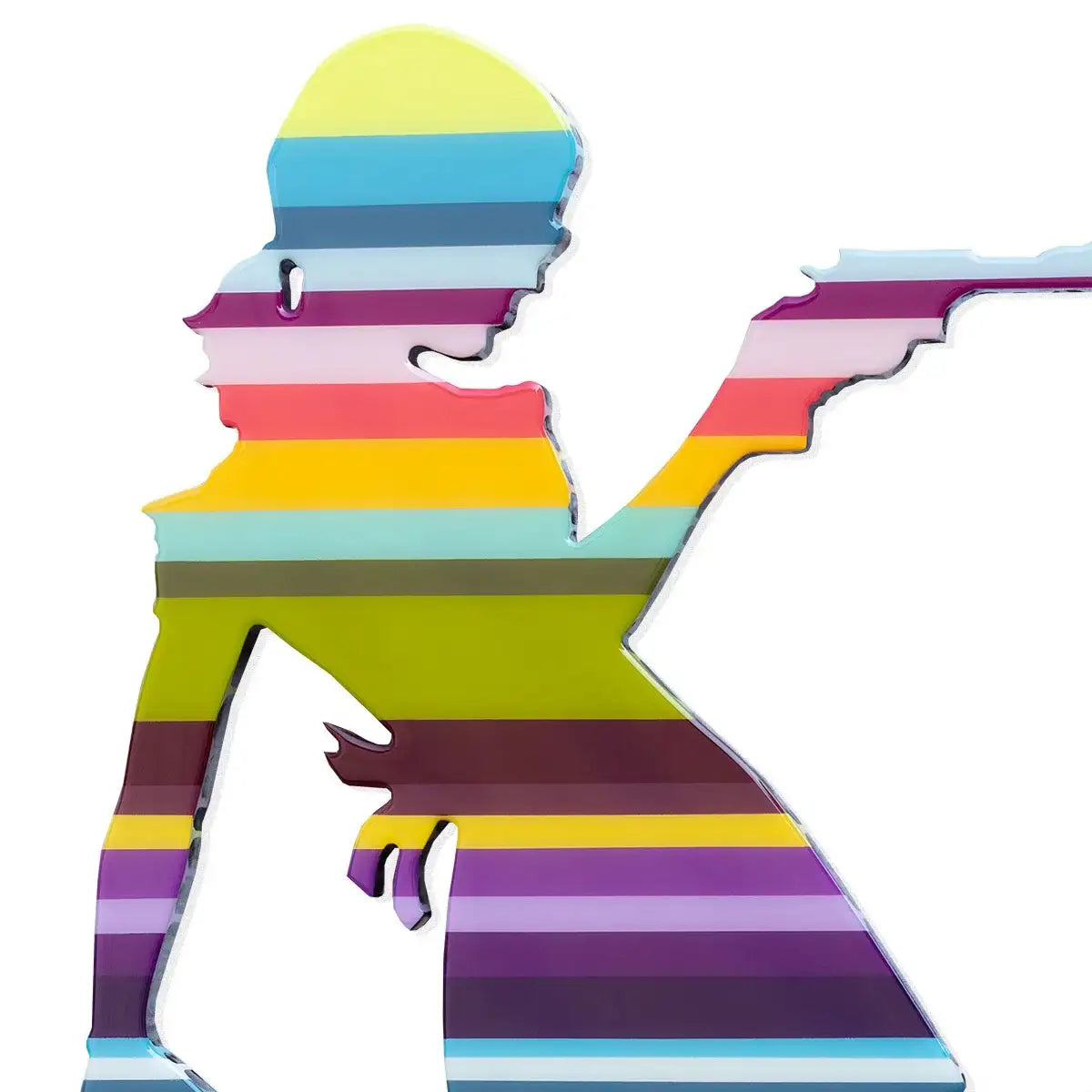 Little Miss Sunshine Miniature Two Part Wall Sculpture - Original - SOLD by artist Lhouette - Wyecliffe Galleries