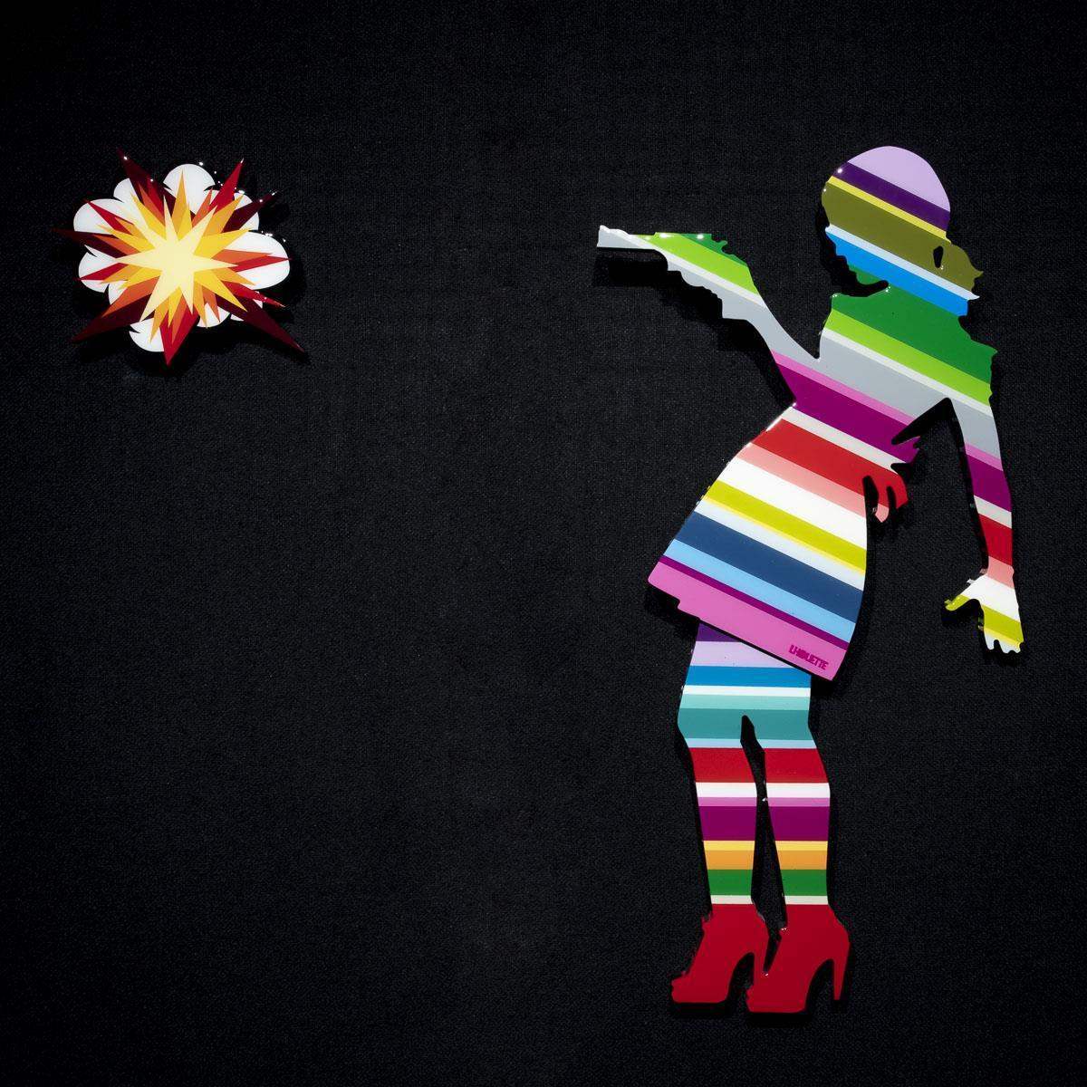 Little Miss Sunshine Miniature - Original Wall Sculpture - SOLD by artist Lhouette - Wyecliffe Galleries