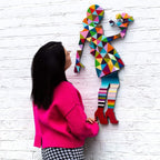 Little Miss Sunshine Miniature Wall Sculpture Geometric Flowers - Original - SOLD by artist Lhouette - Wyecliffe Galleries