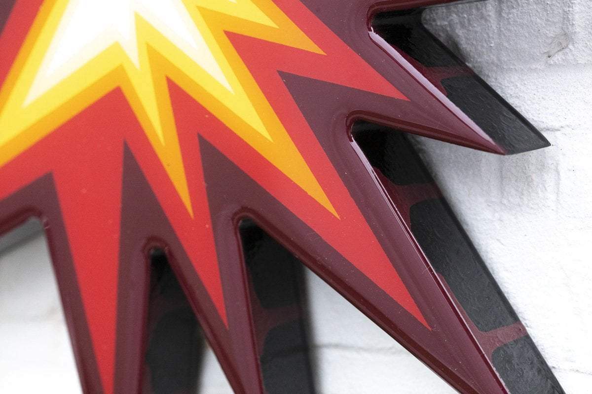 Little Miss Sunshine Miniature Wall Sculpture Geometric Flowers - Original - SOLD by artist Lhouette - Wyecliffe Galleries