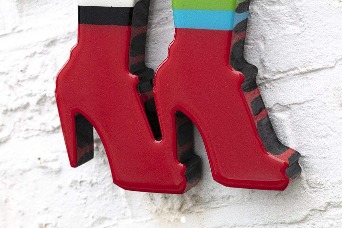 Little Miss Sunshine Miniature Wall Sculpture Geometric Flowers - Original - SOLD by artist Lhouette - Wyecliffe Galleries