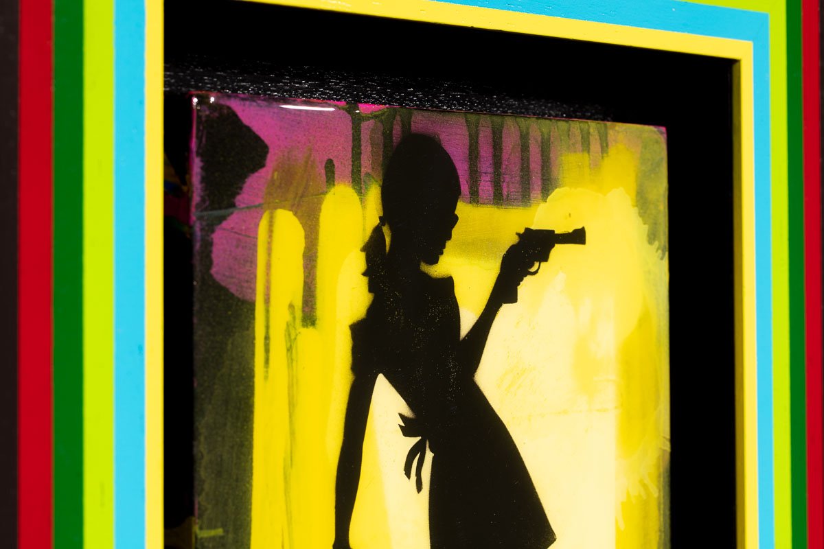 Little Miss Sunshine Mixer - Asia Yellow Lhouette Framed