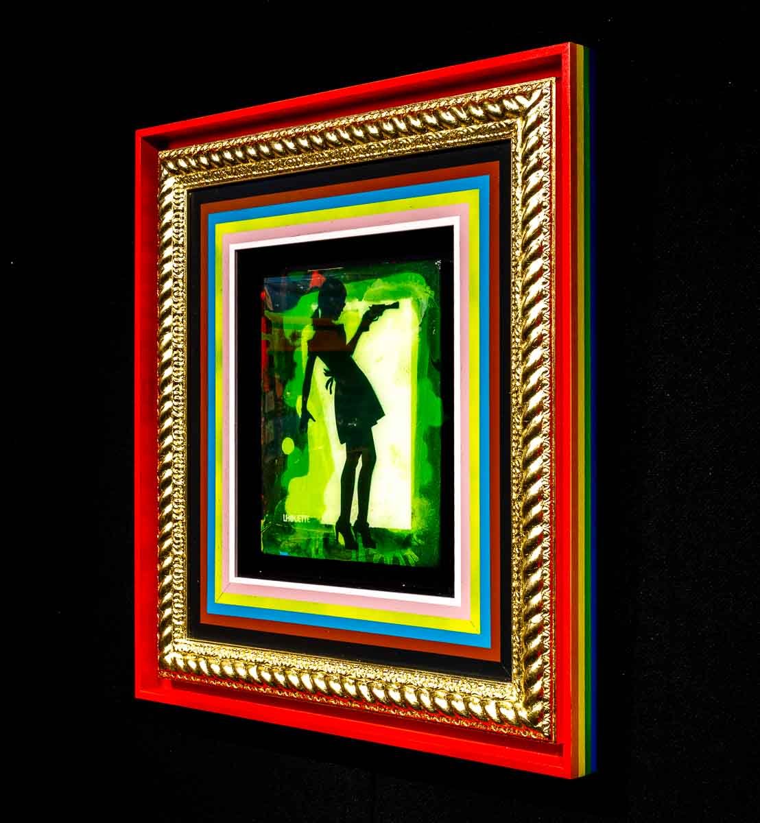 Little Miss Sunshine Mixer - Fern Green Lhouette Framed