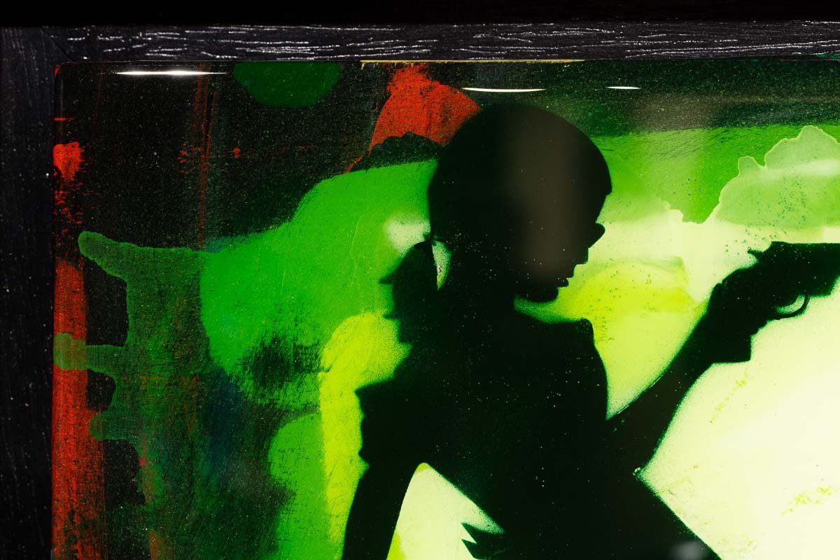 Little Miss Sunshine Mixer - Fern Green Lhouette Framed