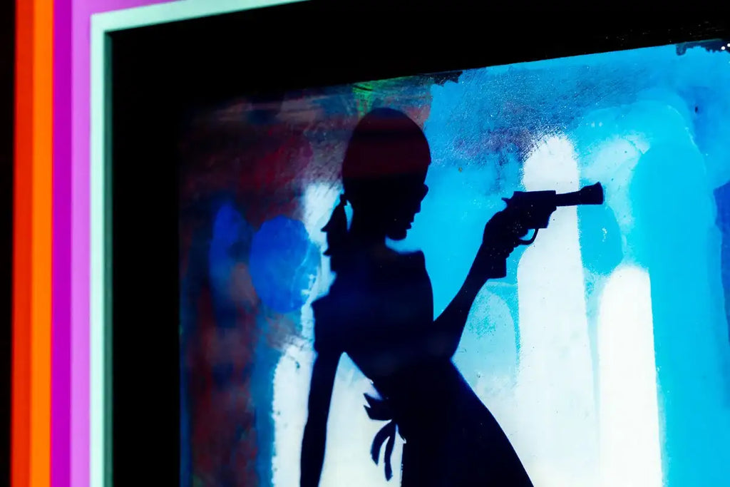 Little Miss Sunshine Mixer - Signal Blue - SOLD by artist Lhouette - Wyecliffe Galleries