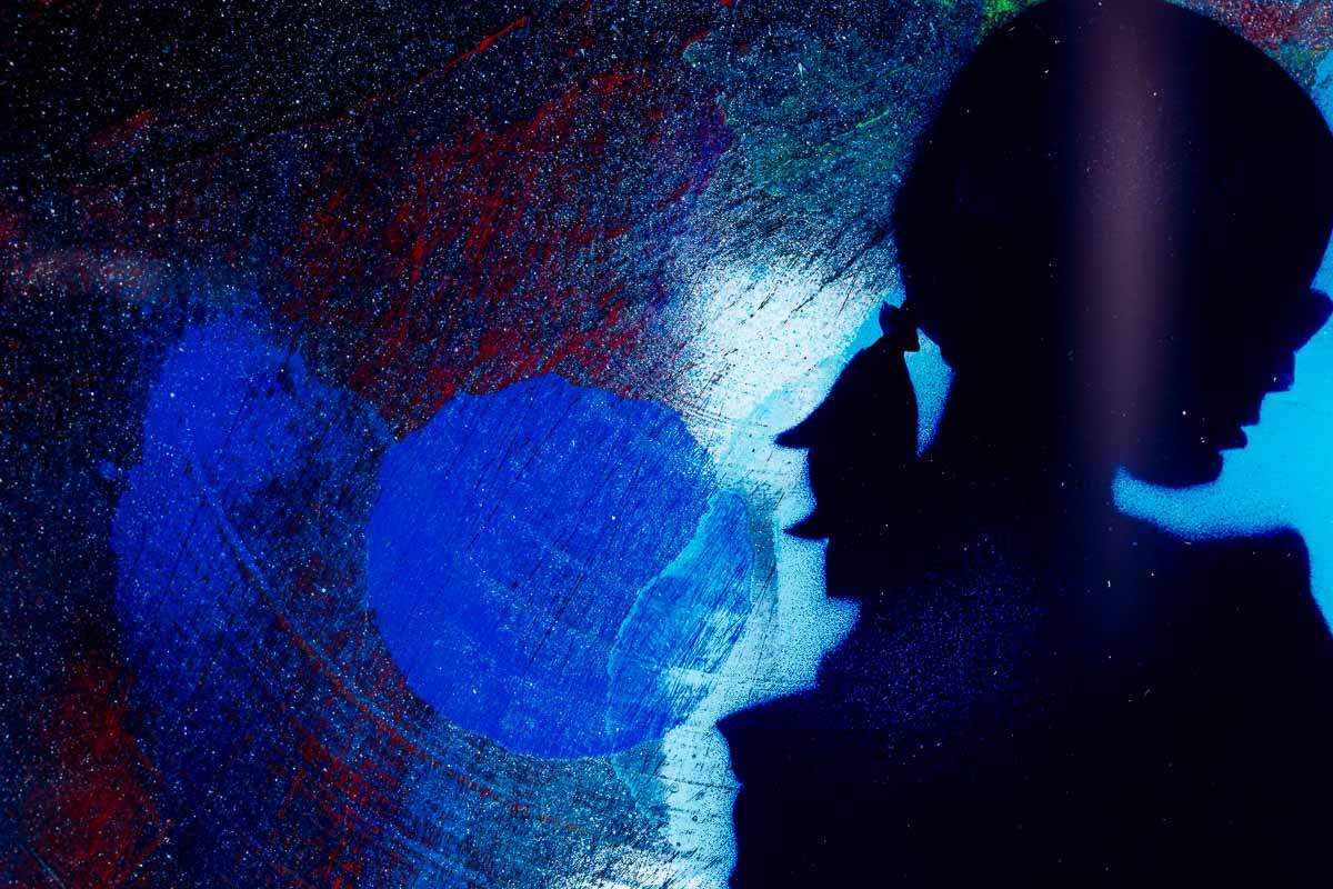 Little Miss Sunshine Mixer - Signal Blue - SOLD by artist Lhouette - Wyecliffe Galleries