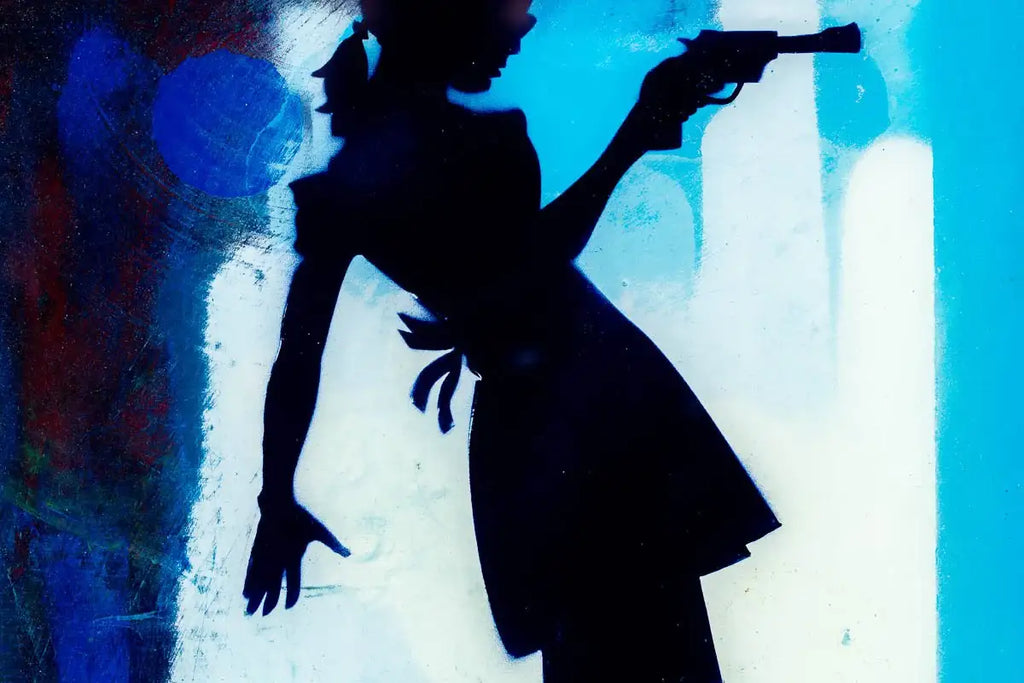 Little Miss Sunshine Mixer - Signal Blue - SOLD by artist Lhouette - Wyecliffe Galleries