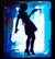 Little Miss Sunshine Mixer Signal Blue Lhouette Framed