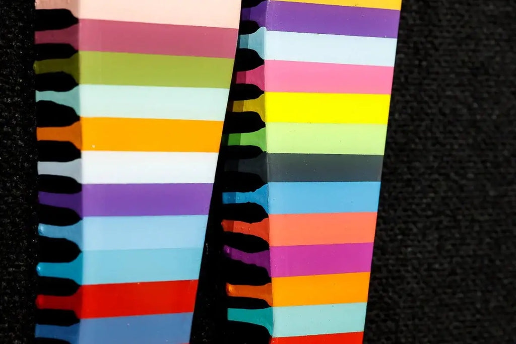 Little Miss Sunshine Pink Bow Geometric - Mini Two Part Wall Sculpture - Original SOLD by artist Lhouette - Wyecliffe Galleries