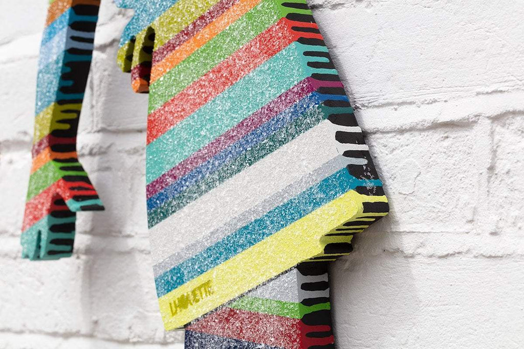 Little Miss Sunshine Striped - Original - SOLD by artist Lhouette - Wyecliffe Galleries